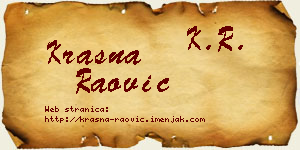 Krasna Raović vizit kartica